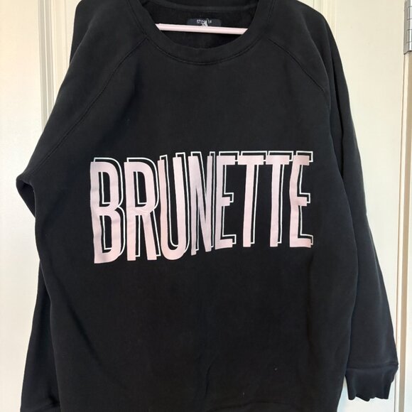 The "BRUNETTE" Big Sister Crew Neck Sweatshirt - Picture 3 of 4